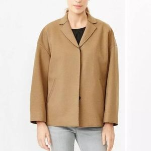 Gap camel coat short drop sleeve small